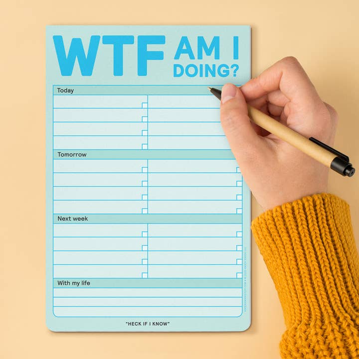 Knock Knock - Wholesale Notepad - WTF Am I Doing? Pad (Pastel Version)5