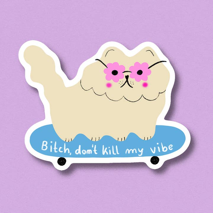 Sticker Don't Kill My Vibe for wholesale by Jenne Grassmann
