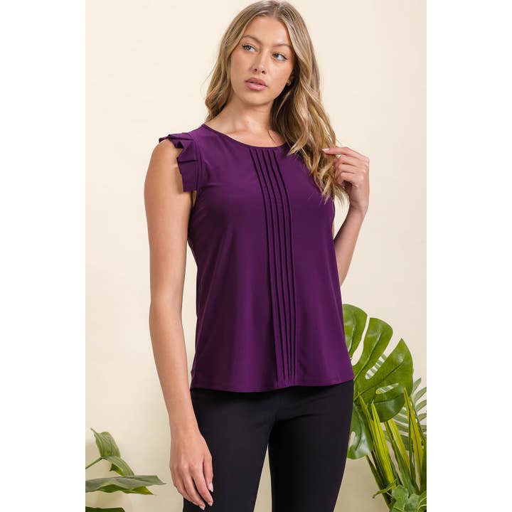 DÉBARDEUR À PLIS ET VOLANTS pour la vente par Perseption