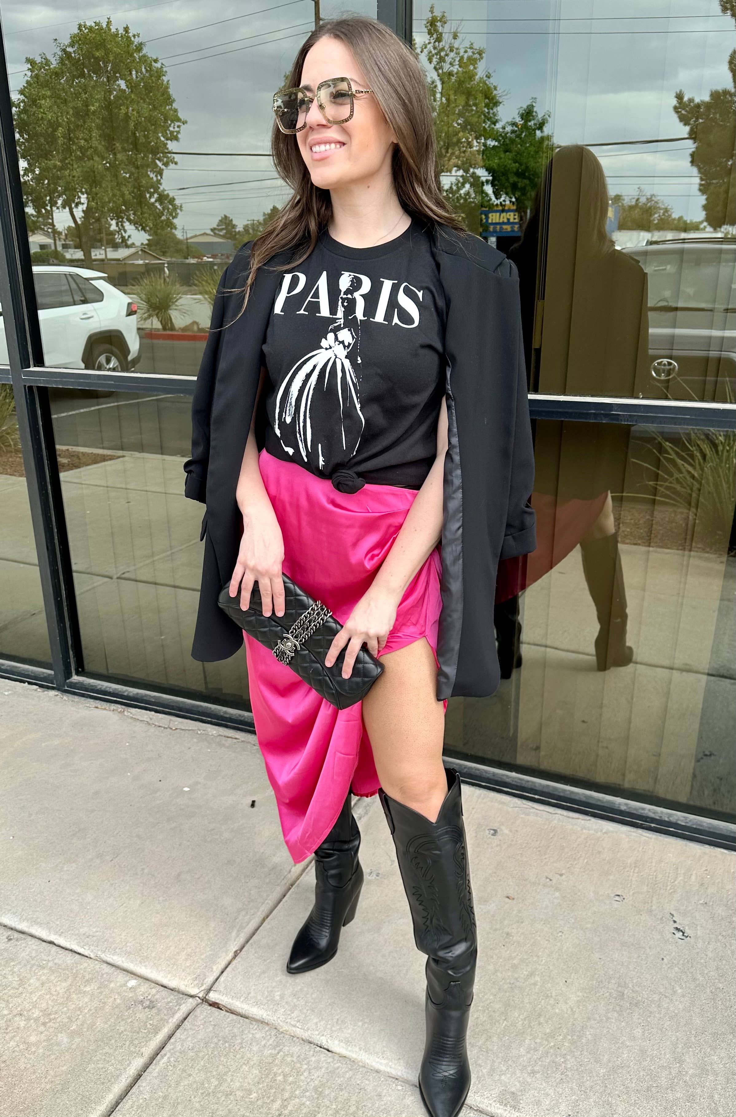 By Jodi LLC - Wholesale Screen Printed T-Shirt - Women's - Noir Paris, Black Graphic T-shirt, tee, tank, sweatshirt2