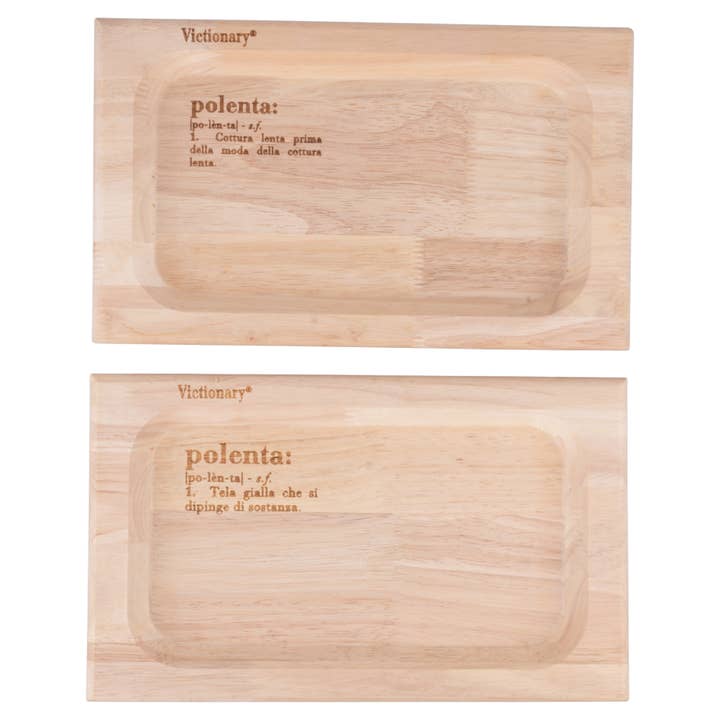 VdE Tivoli 1996 - Wholesale Ornament Set - VICTIONARY SET 2 POLENTA PLATES 30X18CM 2 ASSORTED