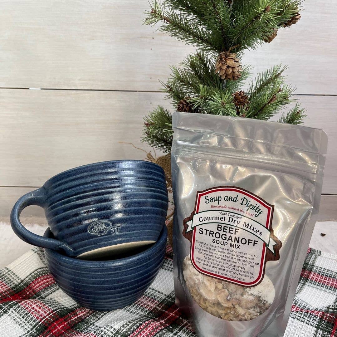 Rowe Pottery - Wholesale Serve Bowl - Farmhouse Ridges Porringer-Denim1