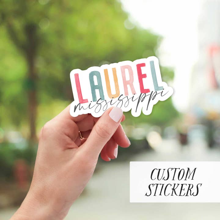 Love Local - Wholesale Sticker - Custom City Stickers, Cup or Laptop Stickers,Watercolor City