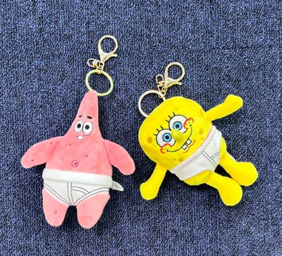 K-Wonderland – Porta-chaves - Unissexo por atacado – Coleção de Porta-Chaves de Peluche SpongeBob & Patrick10