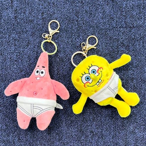 K-Wonderland – Porta-chaves - Unissexo por atacado – Coleção de Porta-Chaves de Peluche SpongeBob & Patrick10
