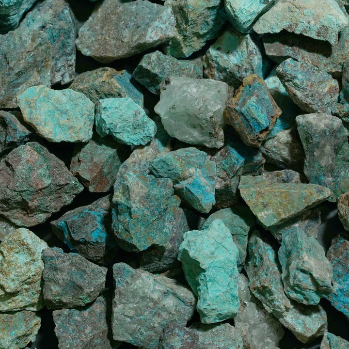 Crystal River Gems LLC - Venta al por mayor Piedras/cristales espirituales - LOTE DE 1 KILO - Crisocola en bruto de Perú