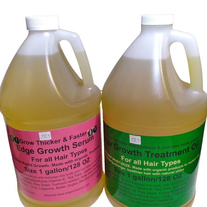 PRIVATE LABELS-HAIR GROWTH OIL & EDGE SERUM GROWTH (128 FL OZ ) Each for wholesale by Organic Hair Solution