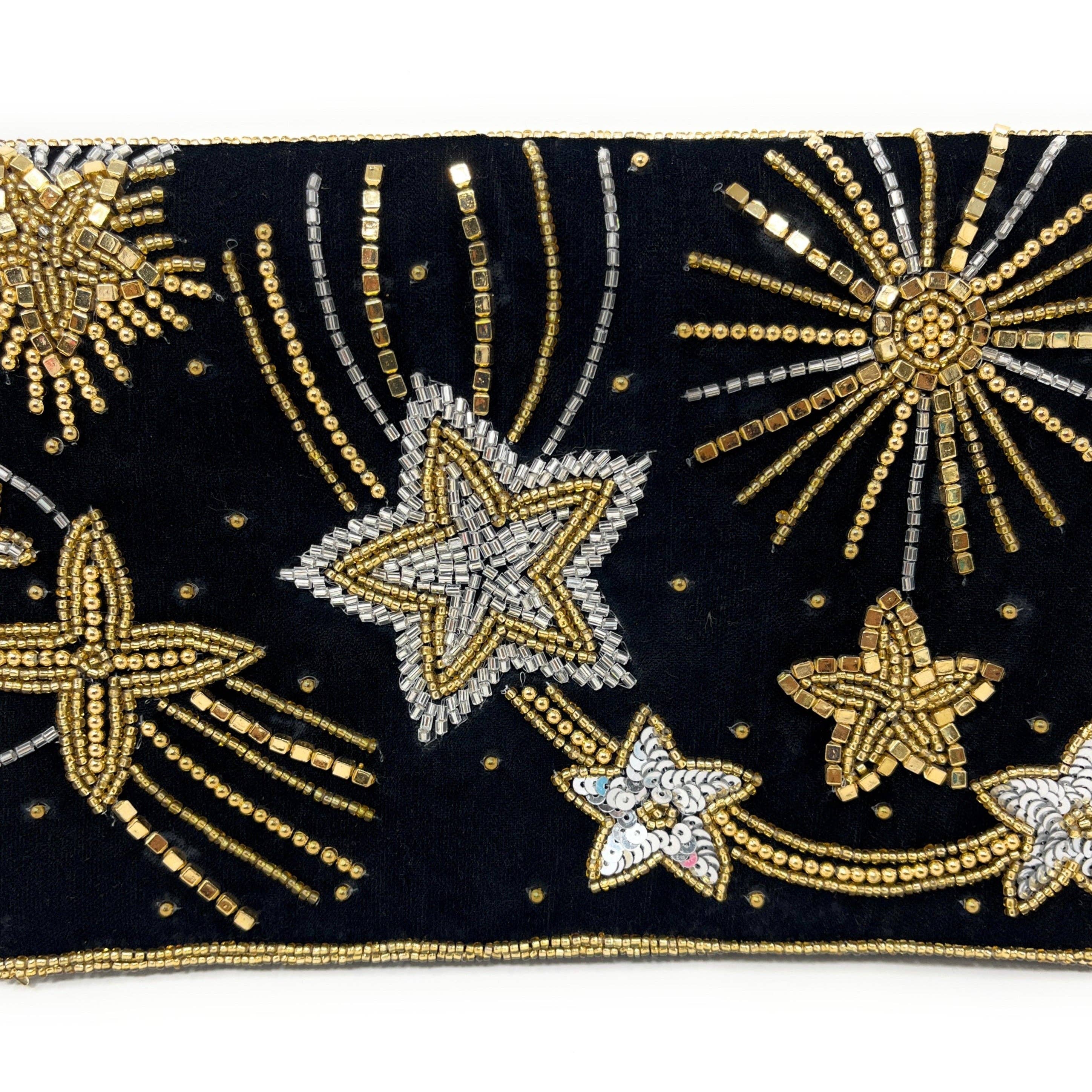Twine and Love – wholesale Clutch bag – women's – Starlight Velvet Beaded Clutch Purse4