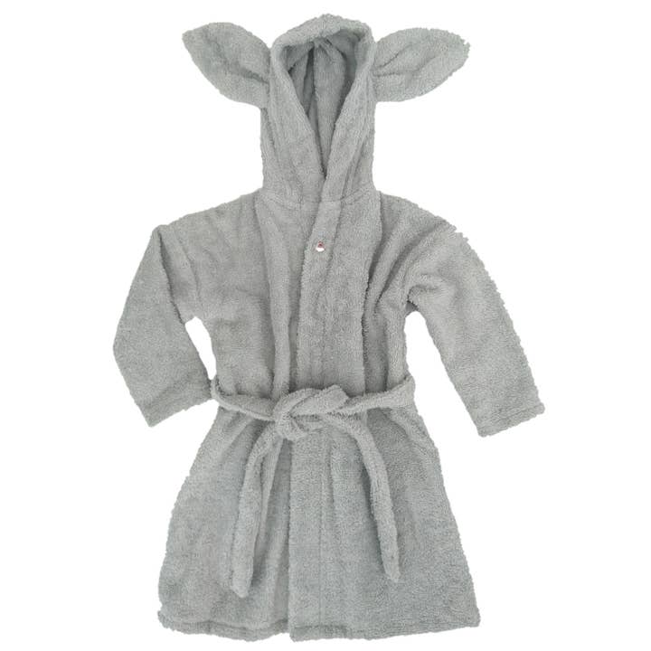 Summerville organic – wholesale Robe – Kids – Organic Bath Robe Rabbit Silver Grey 8-10 years