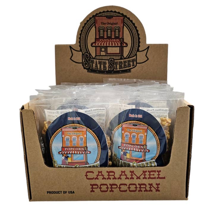 Oak Alley Farms - Wholesale Popcorn - State Street Old Fashioned Caramel Corn Counter Display