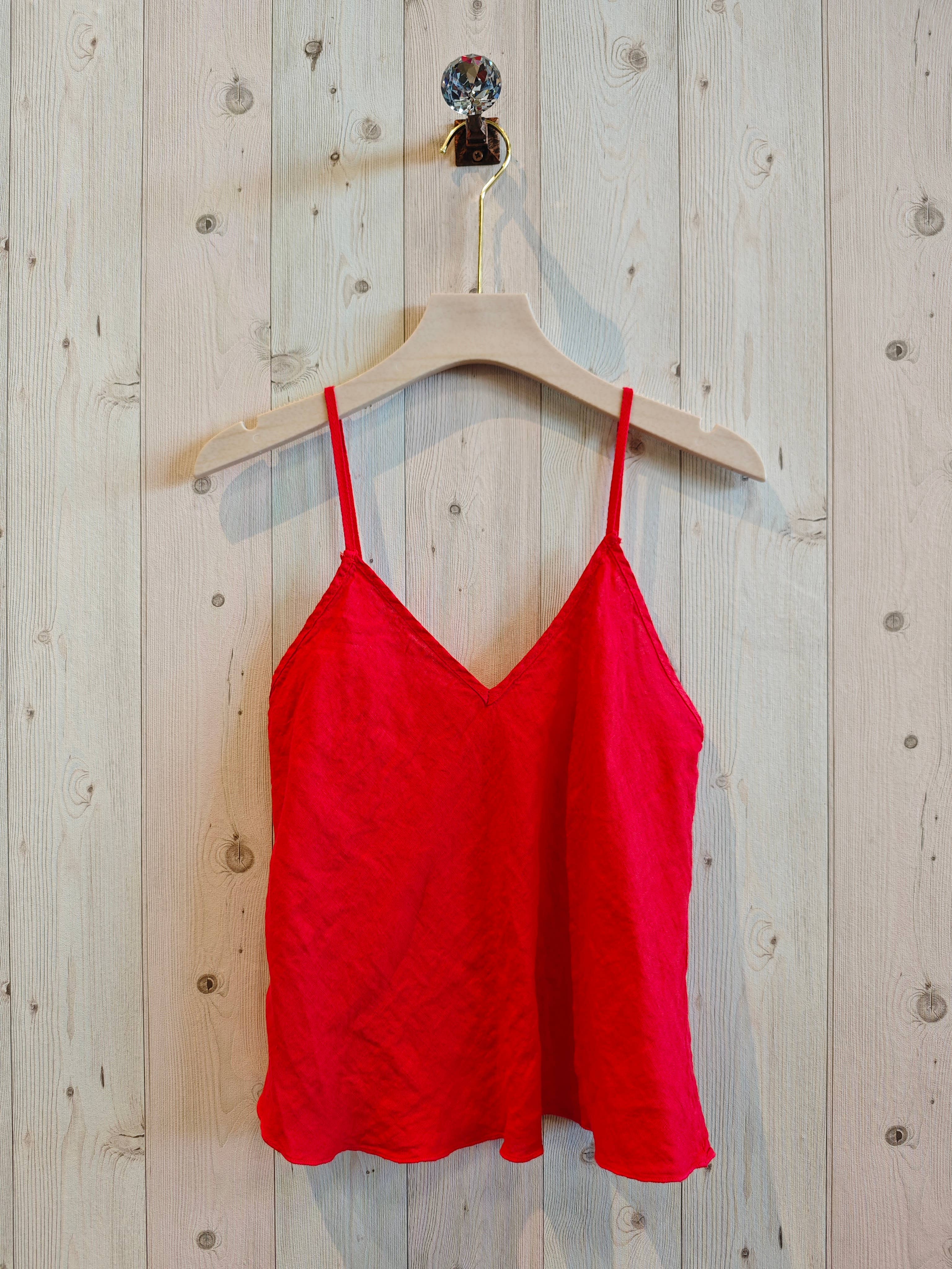 Linen & More - Wholesale Camisole - Dames - REF 22943 linnen tanktop met koordsluiting, 100% linnen1