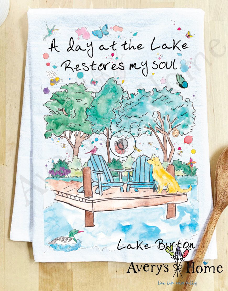 Avery's Home - Wholesale Tea Towel - A Day at the Lake or River Customizable Tea Towel16