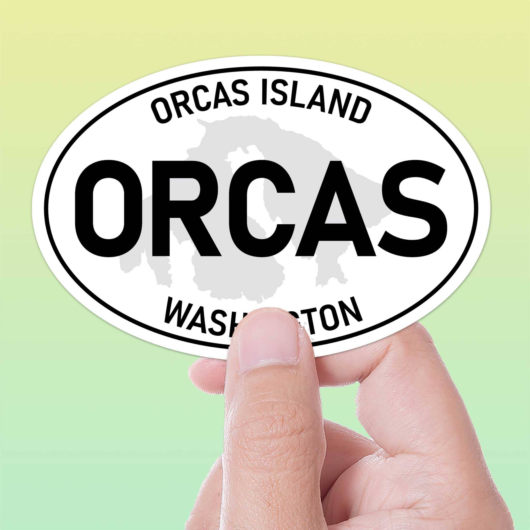 Sentinel Supply - Vendita all'ingrosso Adesivo - Adesivo ovale bianco Orcas Island Washington4