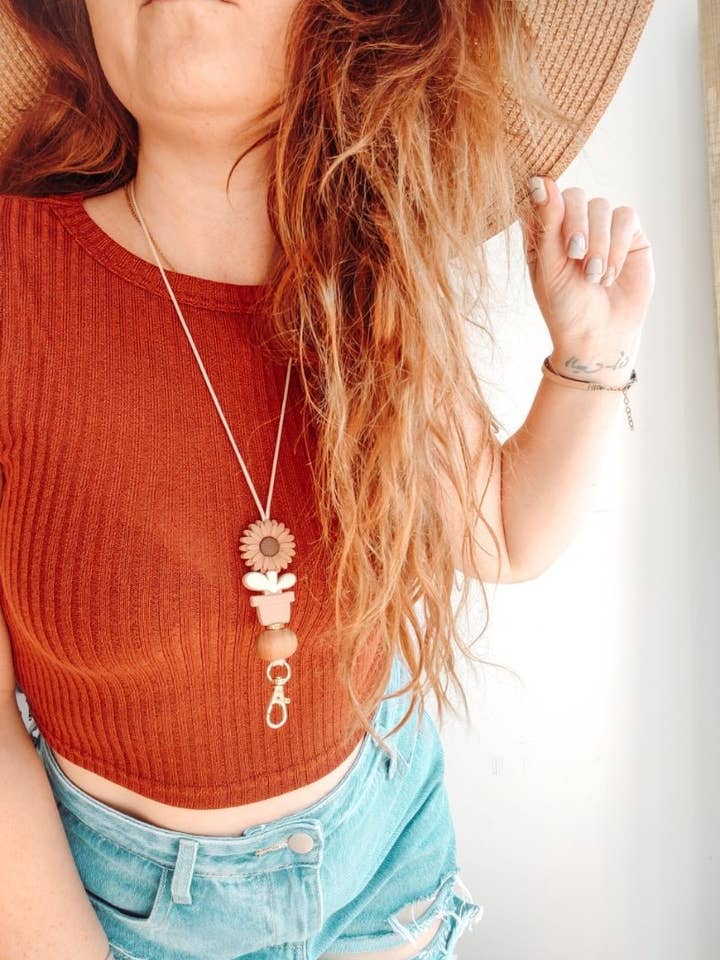 Flower Power Pot Lanyard for wholesale by Bennie Blooms