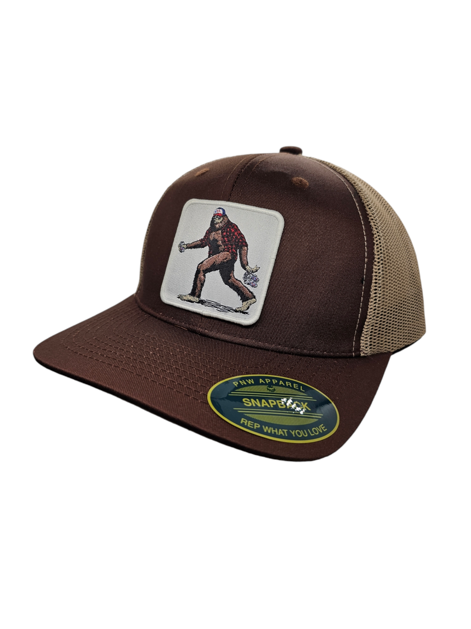 PNW Apparel - Vente Casquette de camionneur – unisexe - Casquette Snapback en maille Sasquatch Trucker1