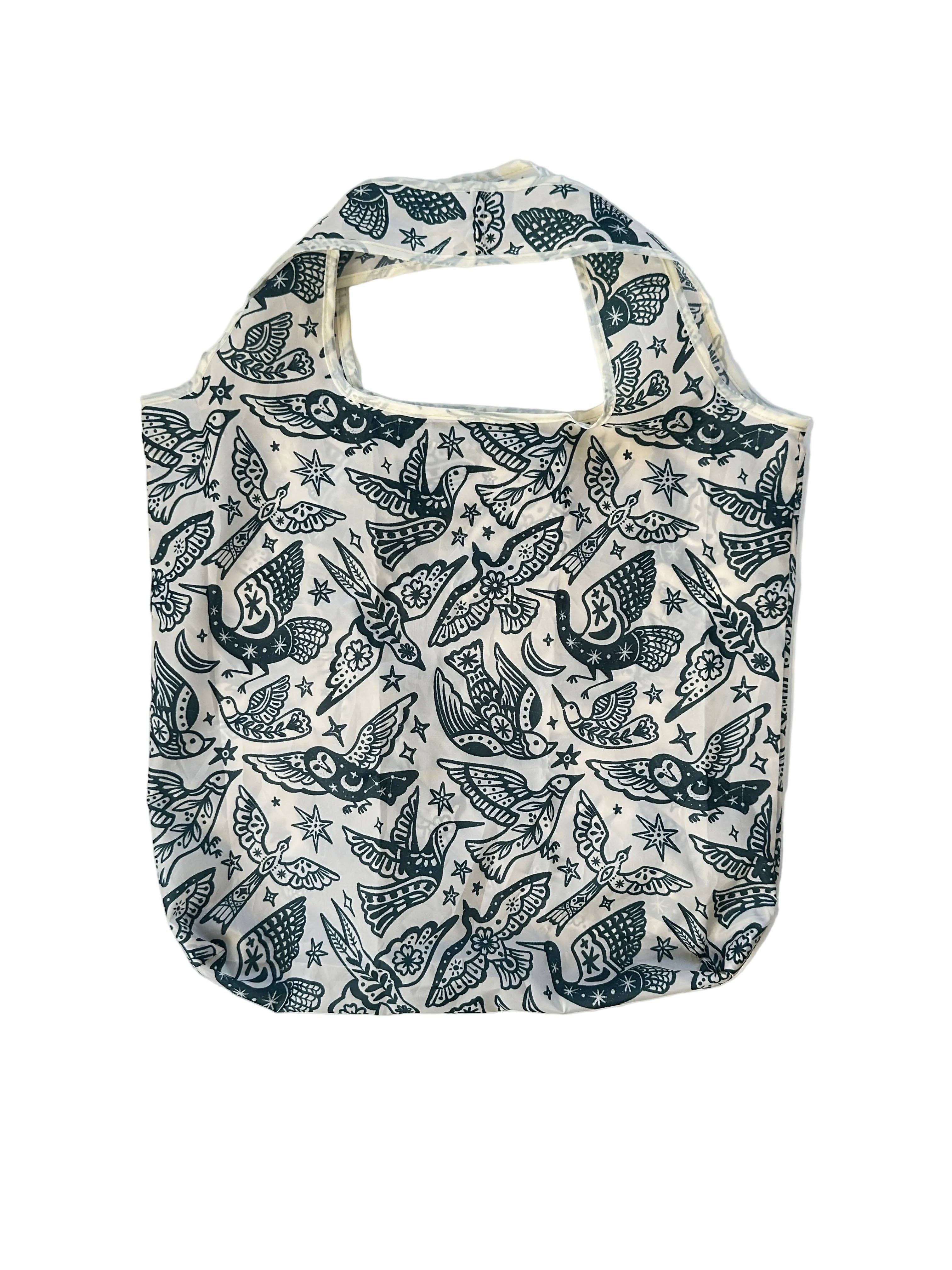 liadelyonart - Wholesale Grocery/Shopping Bag - Boho Bird Reusable Tote Bag1