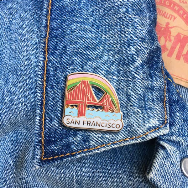 THE FOUND – Großhandel Anstecker/Button – San Francisco Golden Gate Bridge Pin1
