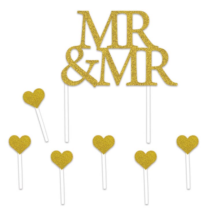 Beistle - Wholesale Cake/Cupcake Topper - Mr & Mr Cake Topper