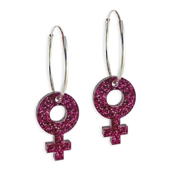 Love Myself Earrings - Fuchsia for wholesale by NOW OR NEVER JEWELRY