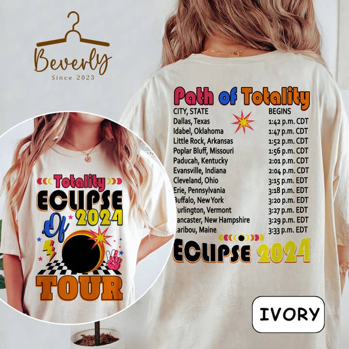 NVC Ecommerce LLC - Wholesale T-Shirt (Graphic) - Women's - Celestial Shirt, Eclipse Event 2024 Shirt, America Totality1