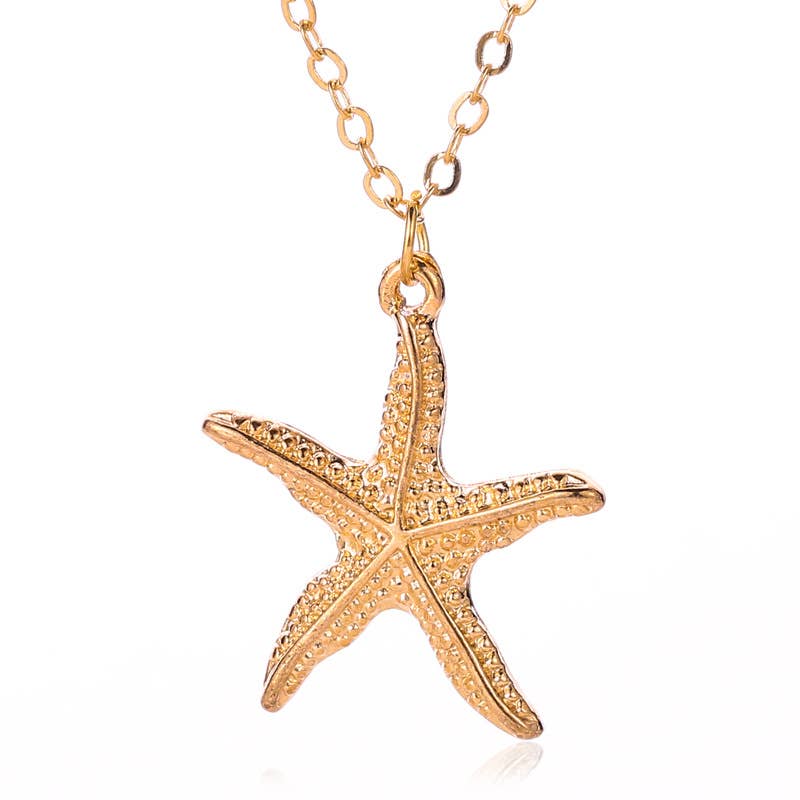 Gemscape UK - Wholesale Pendant/Charm Necklace - Gold Ocean Necklace with 5 unique designs5