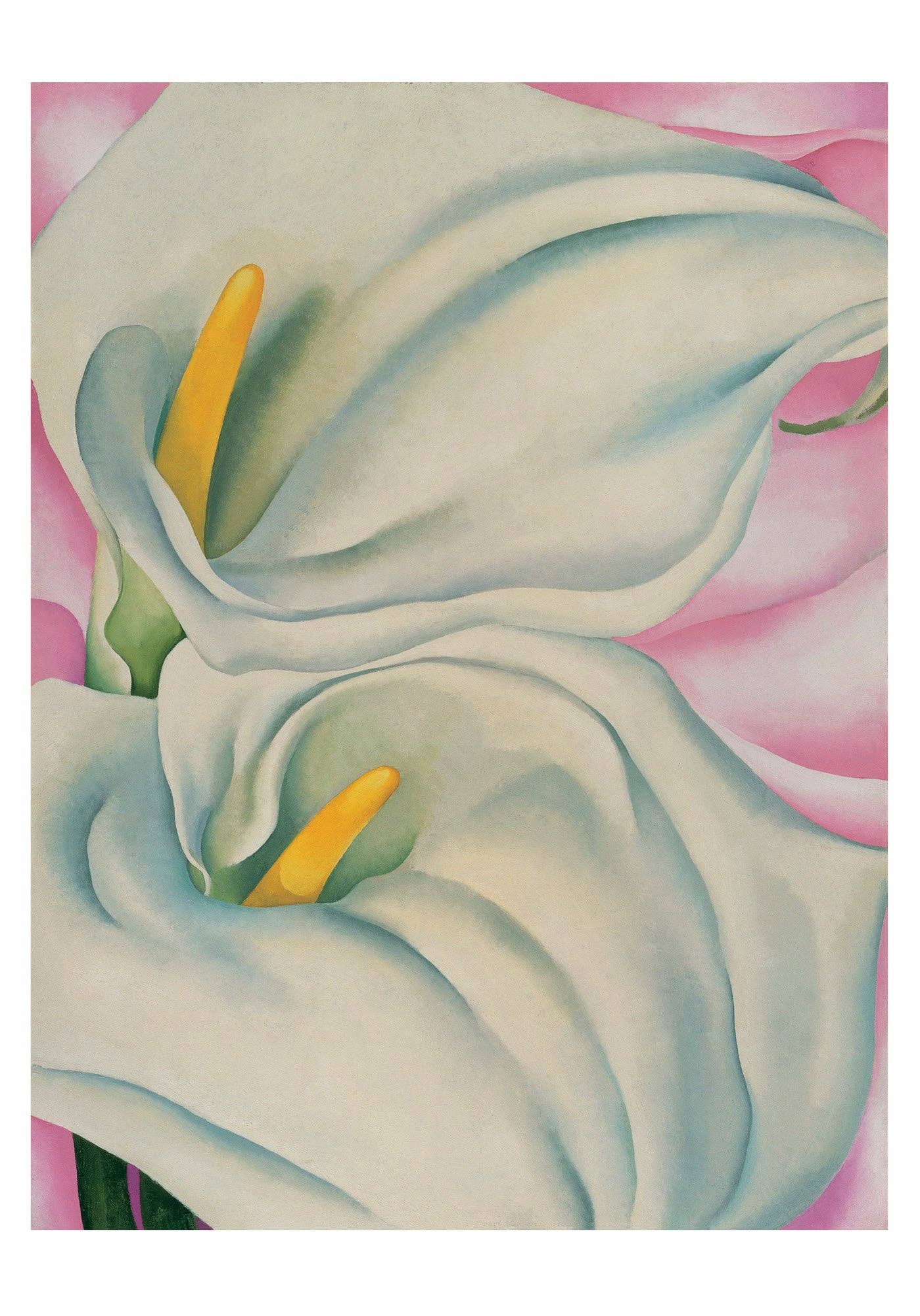 Pomegranate - Wholesale Stationery/Notecard Set - Georgia O’Keeffe: Two Calla Lilies on Pink Small Boxed Cards1