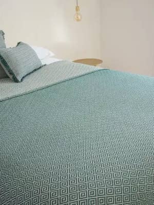 Cotton Bedcover | Diamond Green for wholesale by Chicoração