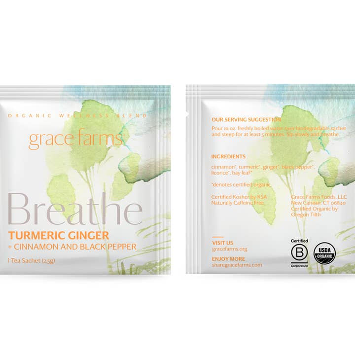 Grace Farms - Wholesale Tea Bags - Breathe | Turmeric Ginger + cinnamon and black pepper4