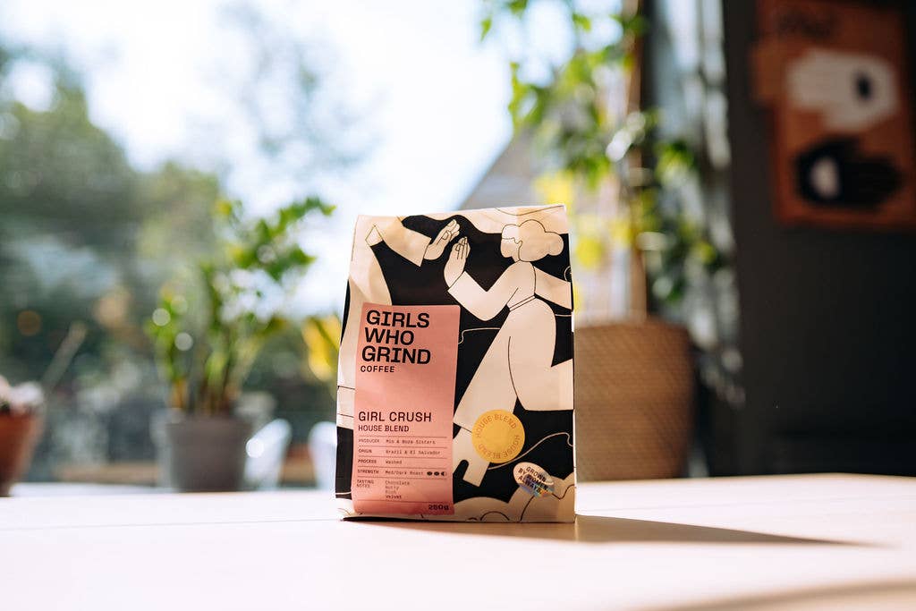 Girls Who Grind Coffee - Wholesale Ground Coffee - Coffee Beans, Girl Crush, houseblend coffee.2
