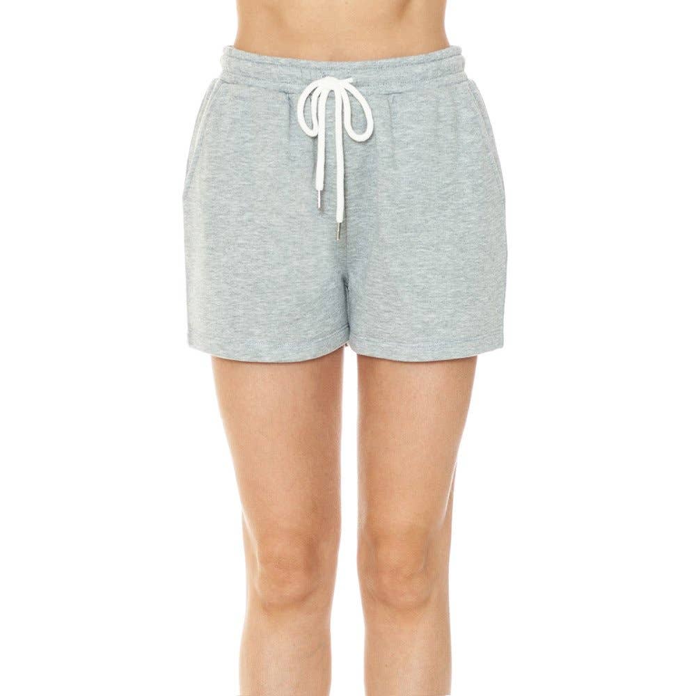 Paperdoll - Wholesale Shorts - Women's - FLEECE SHORTS WITH POCKET AND DRAWSTRING AT WAISTBAND1