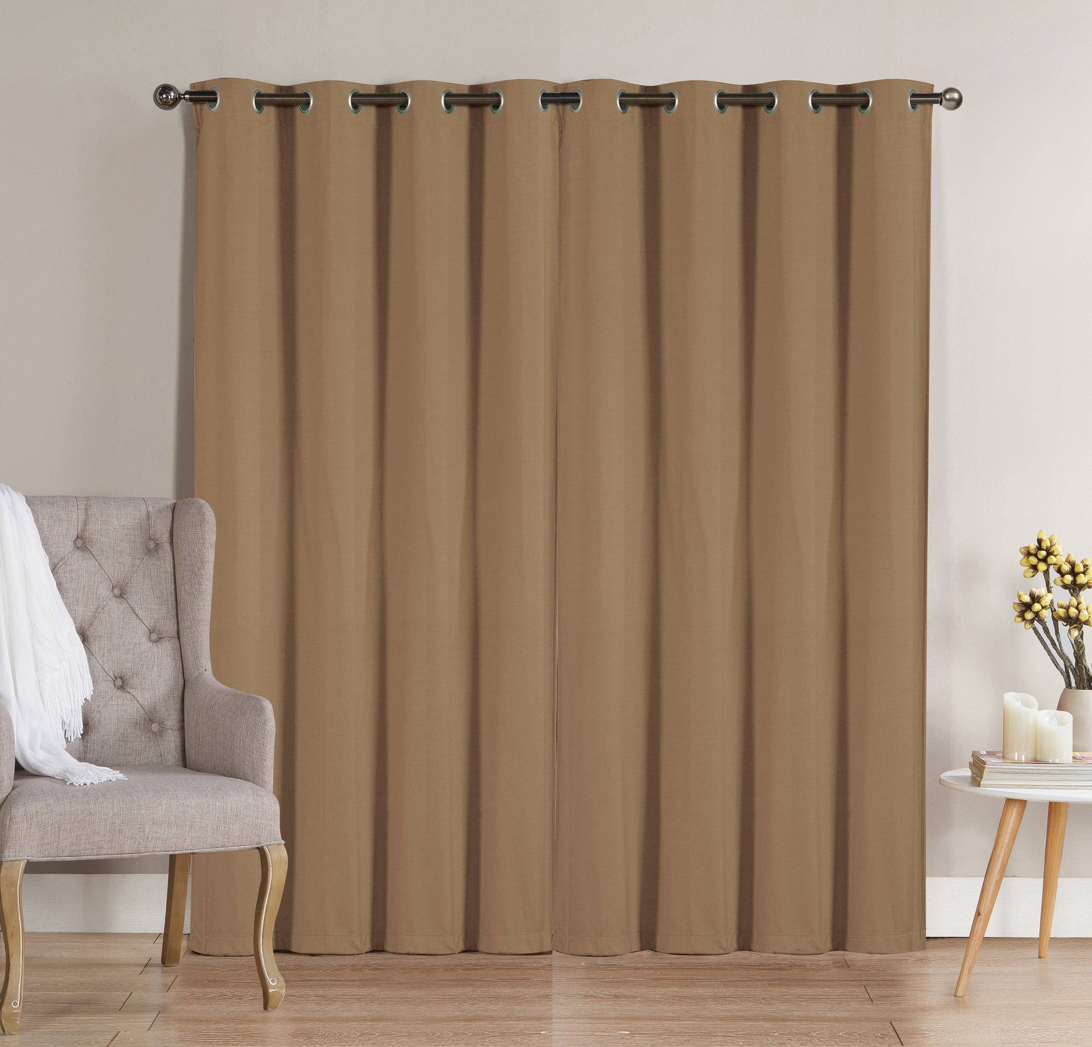 Linen Mart - Wholesale Curtain - Solid Grommet Top Thermal Insulated Blackout Window Curtain18