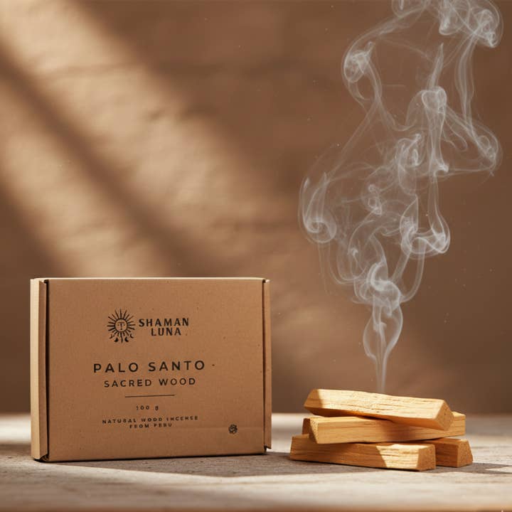 Pinde Palo Santo 3,53 oz Peru, renselse, naturlig røgelse for engroshandel hos Zoe Artcrafts Corp.