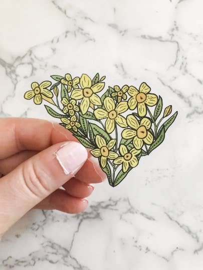 South Carolina Gul Jasmin Klar Vinyl Sticker for engroshandel hos Durham doodles