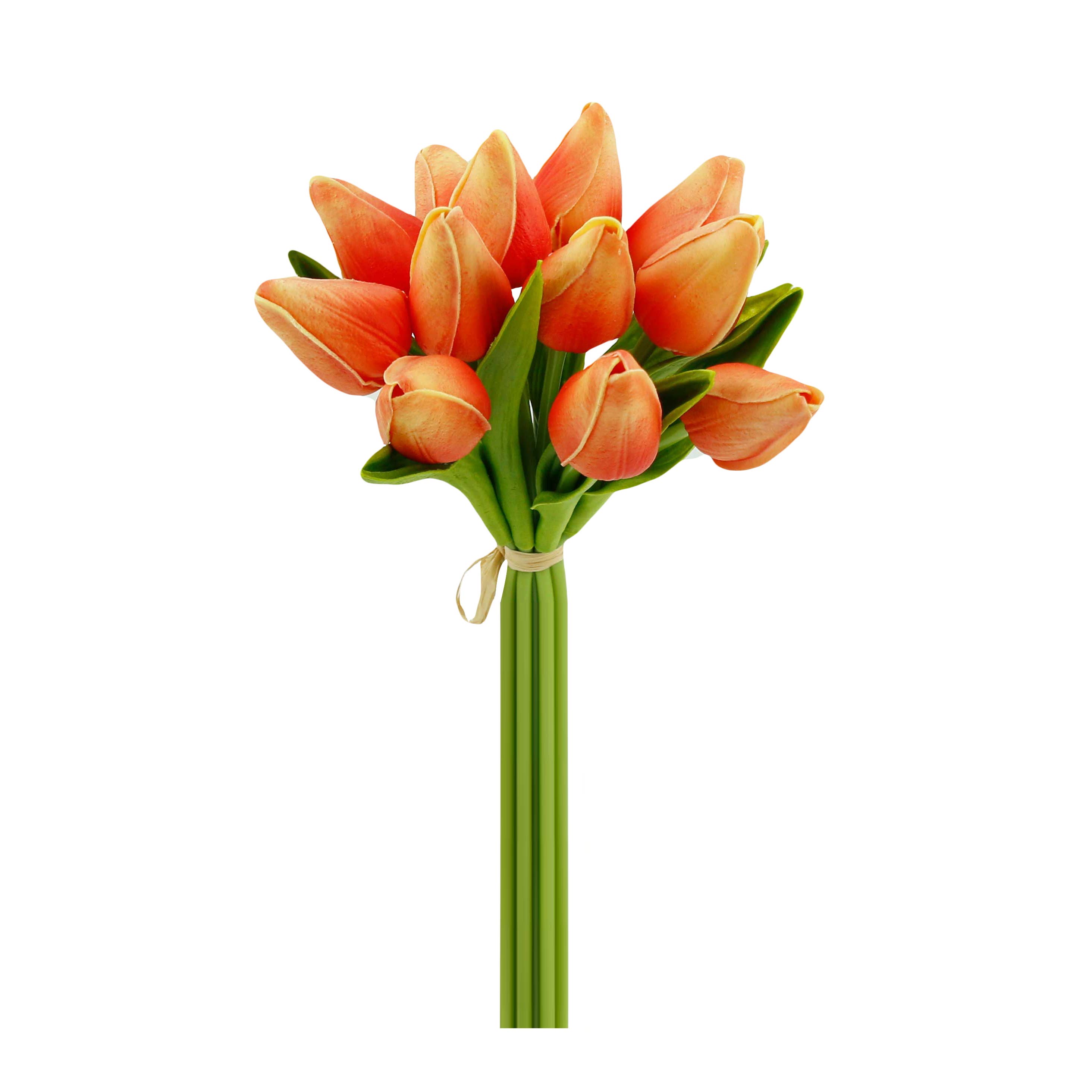 Angel Isabella - Wholesale Artificial Flowers - 1 Dozen Real Touch Tulip Bud bouquet-10.5"0
