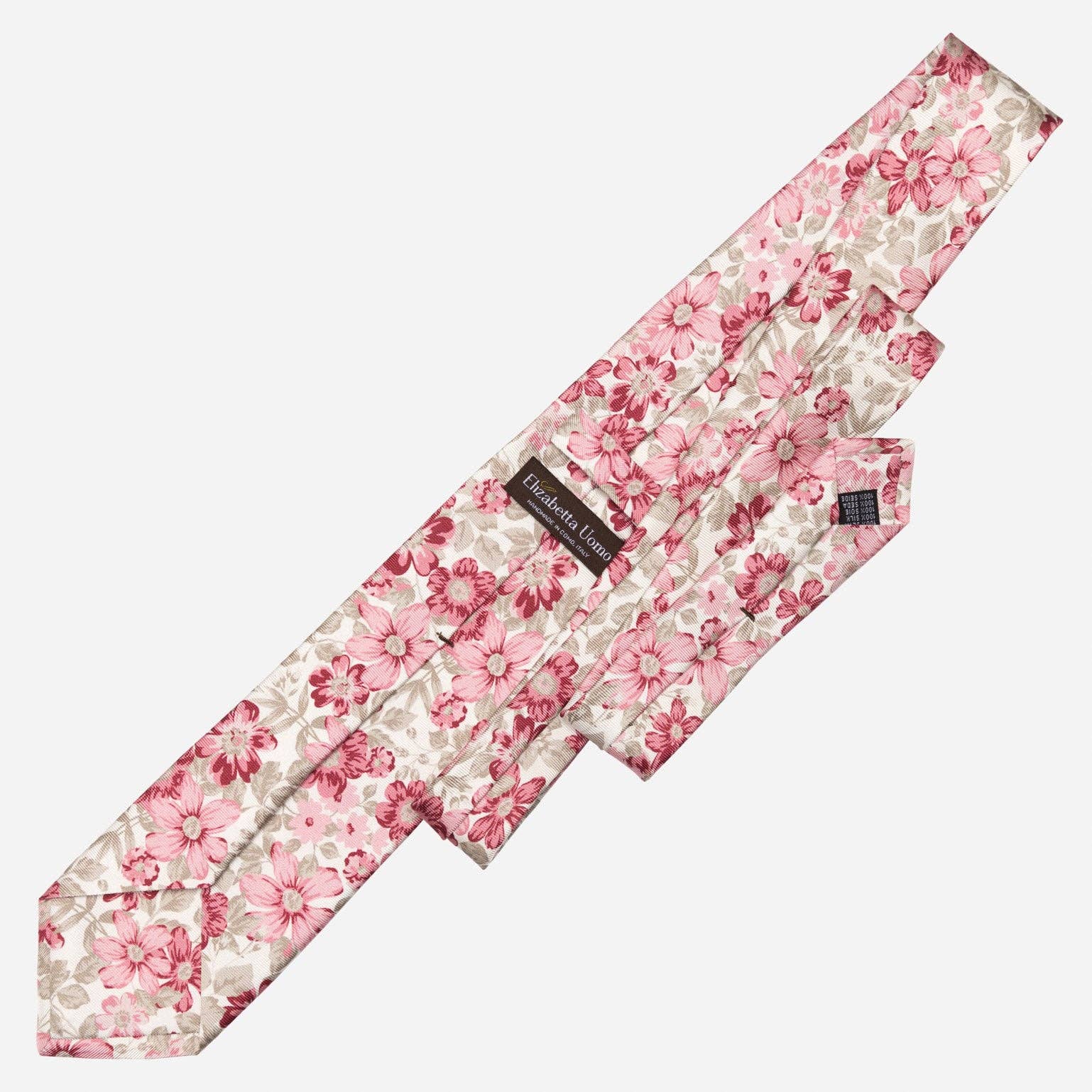 Elizabetta Made in Italy USA - Wholesale Necktie - Men's - Altamura - Printed Silk Tie - Pink3