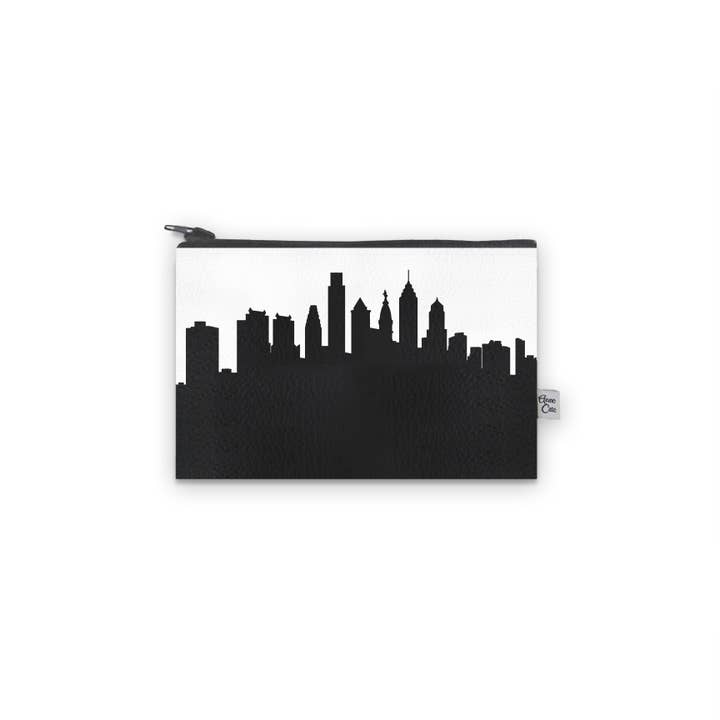 Philadelphia Pennsylvania Skyline Vegansk læder Mini tegnebog for engroshandel hos Anne Cate