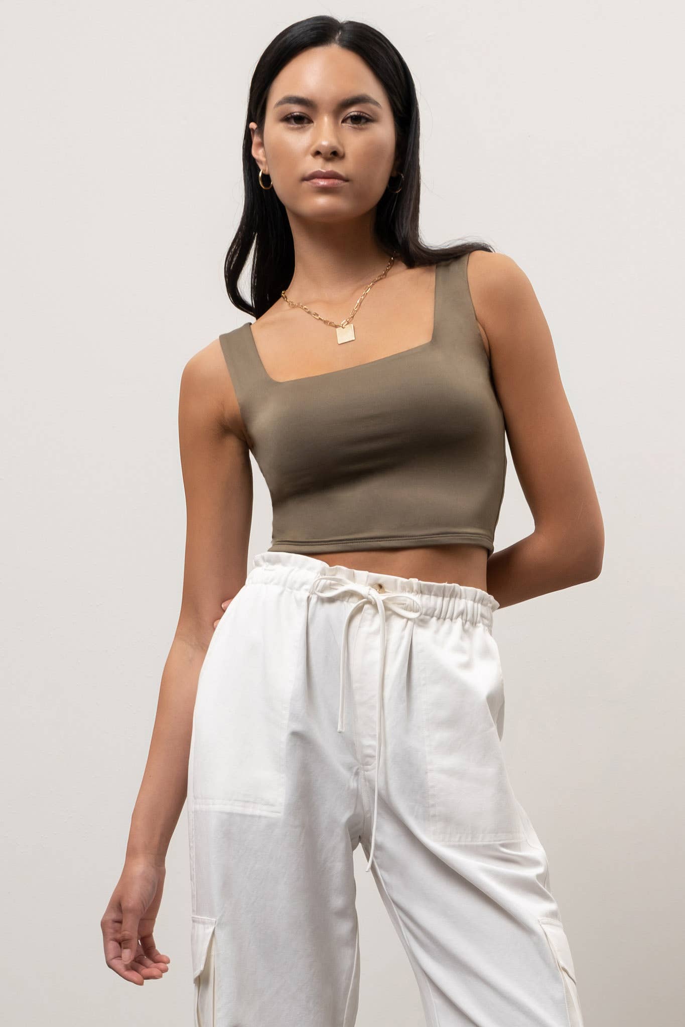 The Workshop Studio - Wholesale Gebreide top - Dames - OMKEERBARE TANKTOP MET KORTE VIERKANTE HALS60