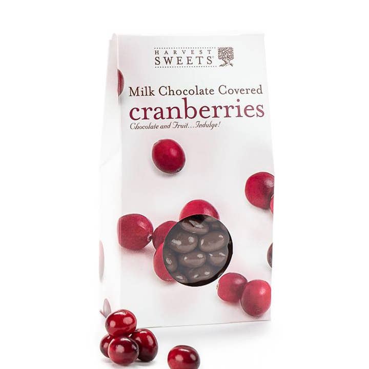 Cranberries enrobées de chocolat au lait 113g pour la vente par Cape Cod Provisions