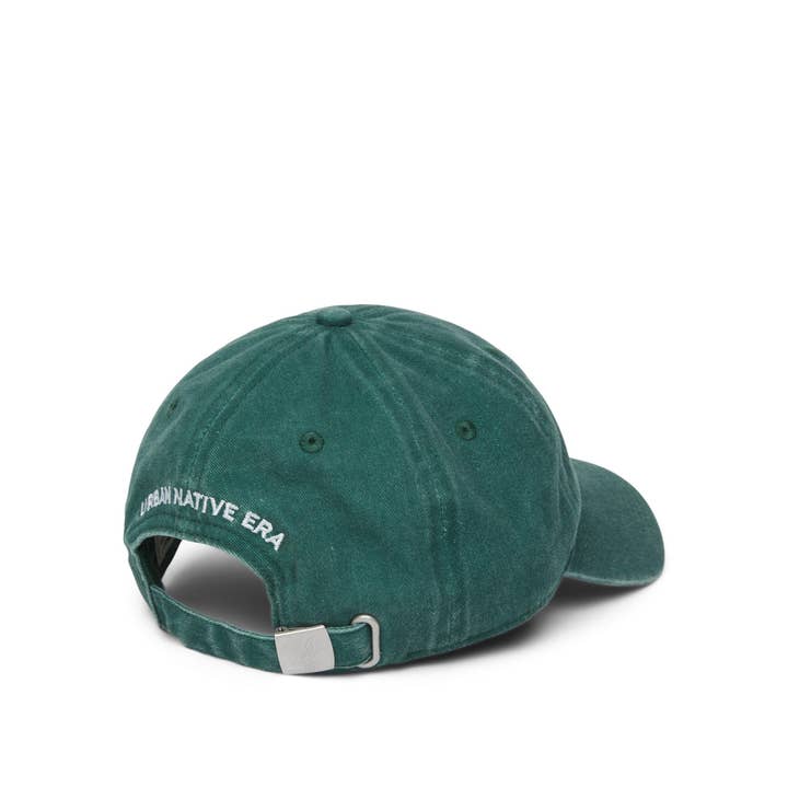Urban Native Era - Wholesale Baseball Cap - Unisex - 'YOU ARE ON NATIVE LAND' DAD CAP - DARK GREEN
