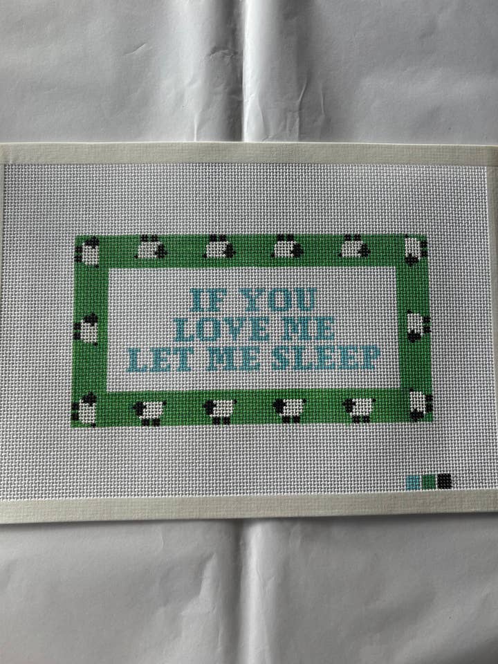 Counting Sheep Needlepoint Canvas for wholesale by Knot Your Average Stitch