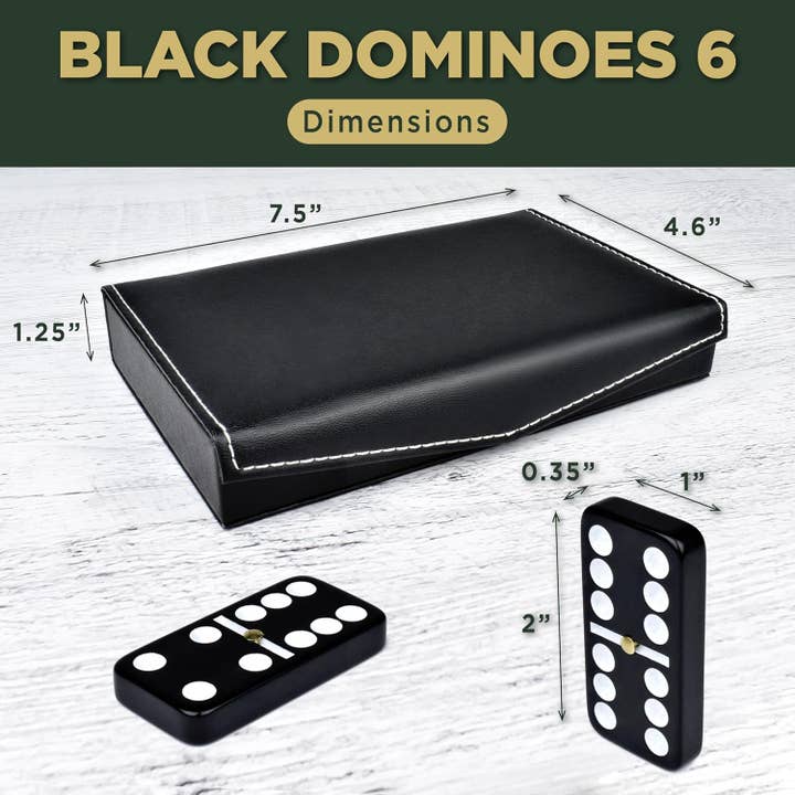 Queensell - Wholesale Dominoes - Dominoes Set for Adults - Double Six Set 28 Tiles