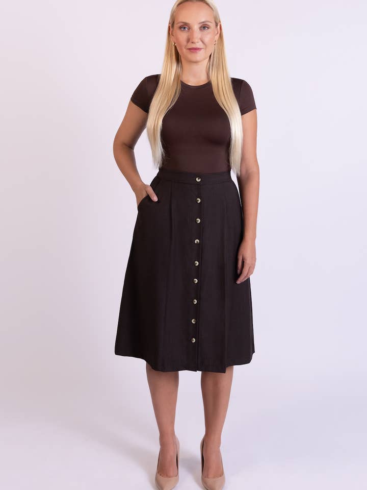 La jupe midi en laine pour la vente par Aam The Label