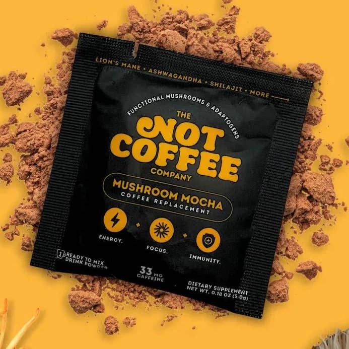 Oasis Adaptogens - Wholesale Ground Coffee - NOT COFFEE - Mushroom Mocha - Single Serve Pouches0
