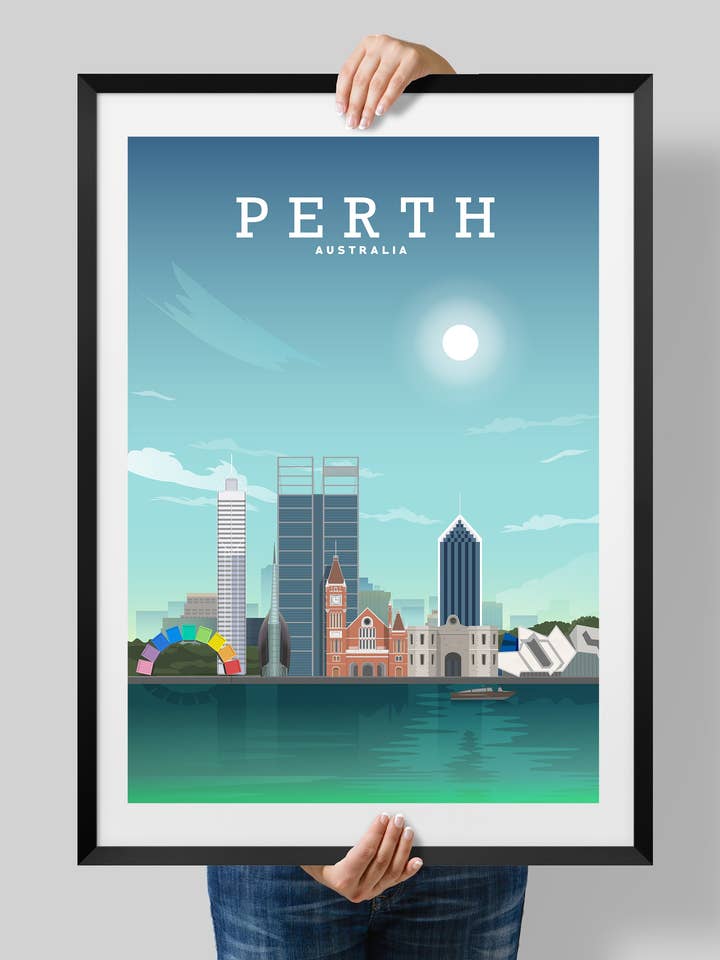 Perth Australia, Perth Poster, Perth Print, Perth WA for wholesale by Hillview Prints