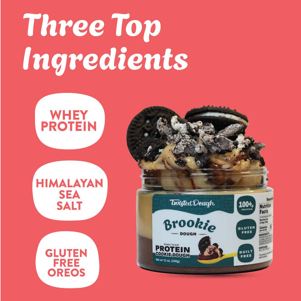 Twisted Dough - Wholesale Cookie Mix - Brookie Protein Cookie Dough4