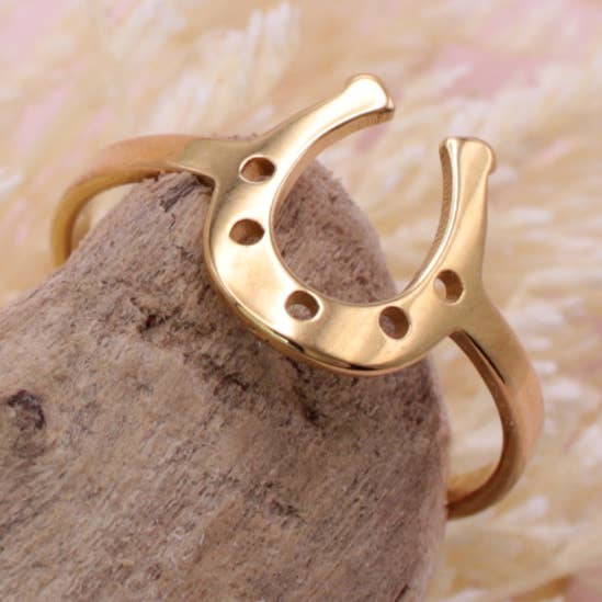 Cowgirl Classic Guld Hästsko Ring för wholesale av ZAD