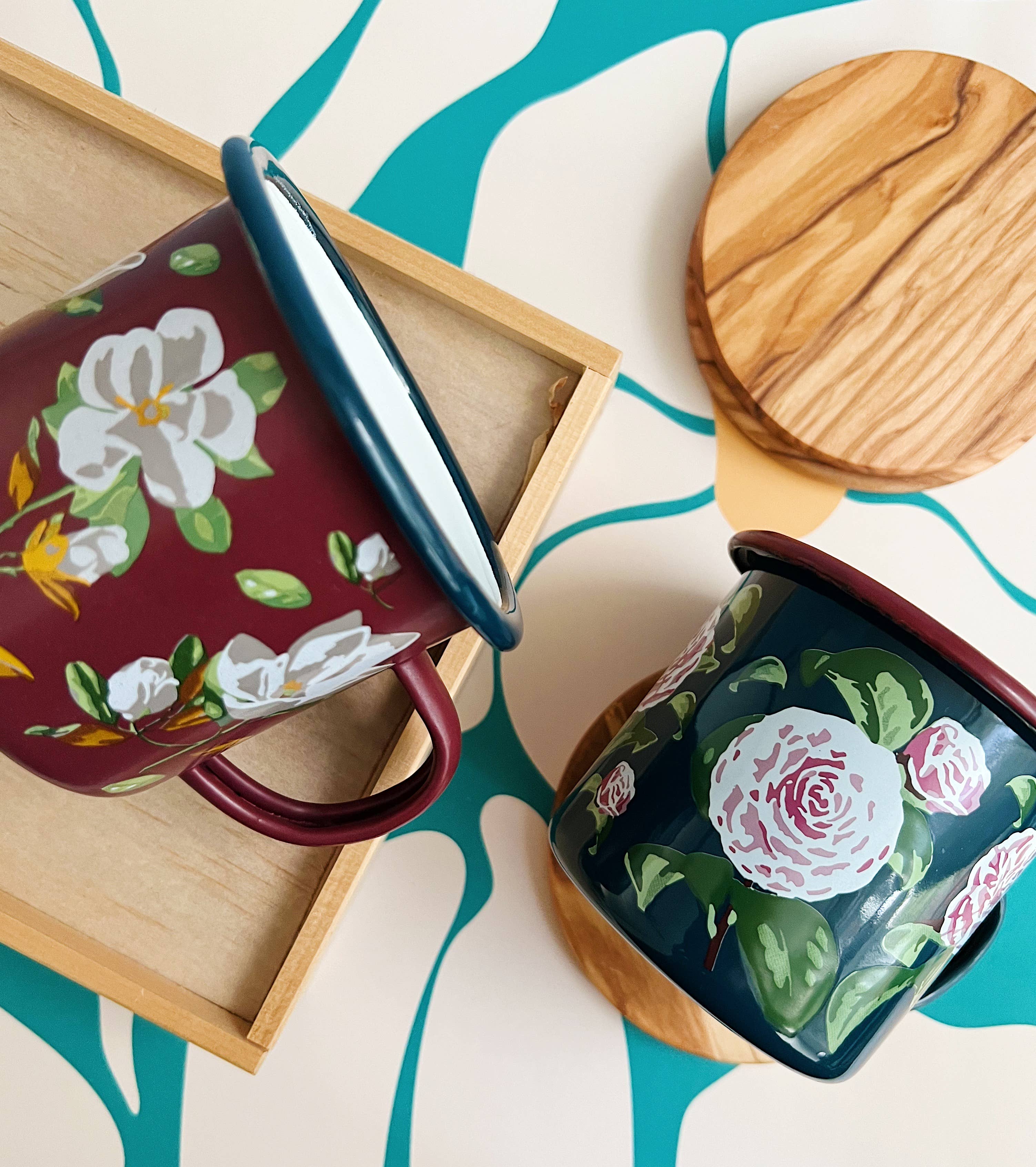 Cate Paper Co. - Wholesale Coffee Mug - Floral Enamel Mug7