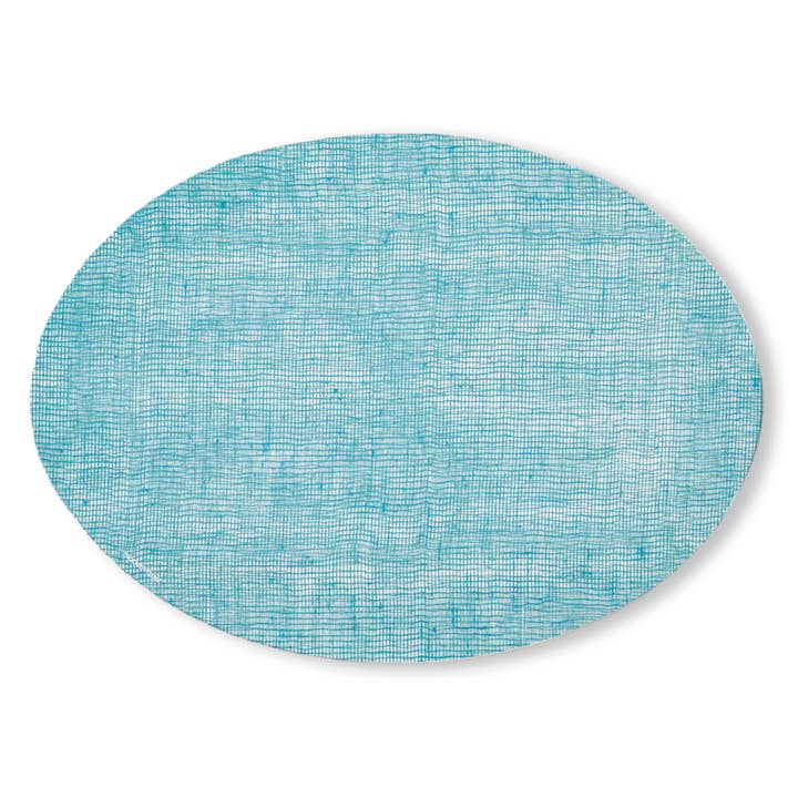 Oval Placemat: Linen - Seafoam Blue for wholesale by modern-twist