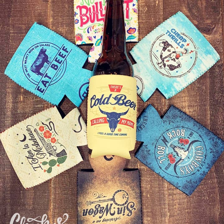 Cheekys Brand - Wholesale Drink Huggers & Koozies - There's a Cold Beer Calling My Name Can Cooler