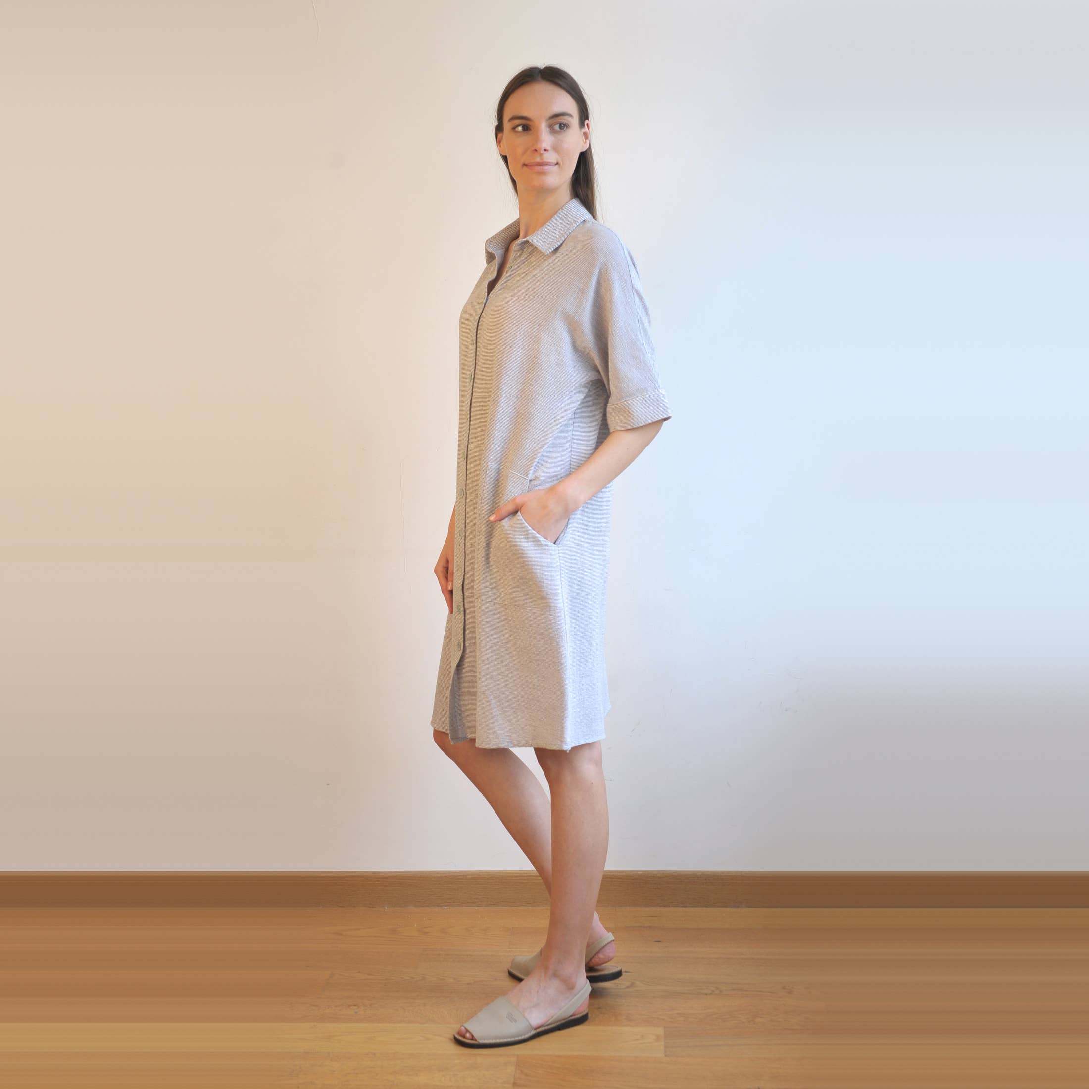 loom.ist – Vestido - Mulher por atacado – Vestido Camisa Mini Sile3